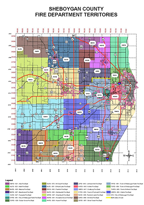 District Map of Sheboygan County
